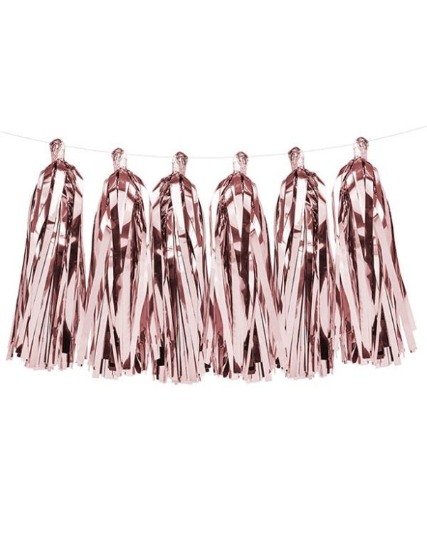 Rose Gold Tassel Garland Decoration - 1.5m