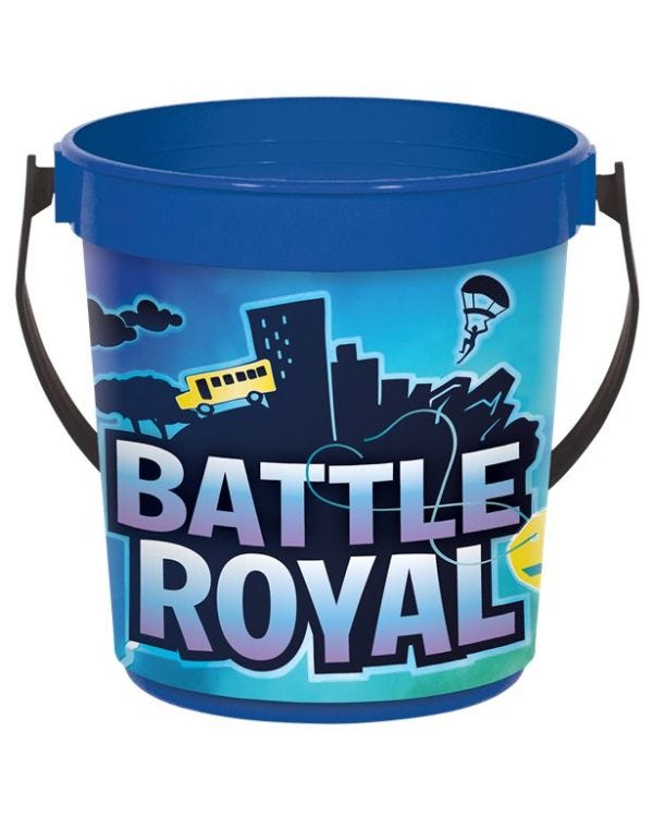 Battle Royal Plastic Favor Bucket - 12cm