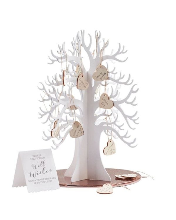 Beautiful Botanics Wooden Wishing Tree Guest Book