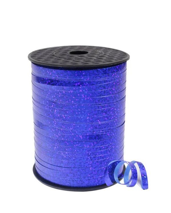 Blue Holographic Curling Balloon Ribbon - 228m