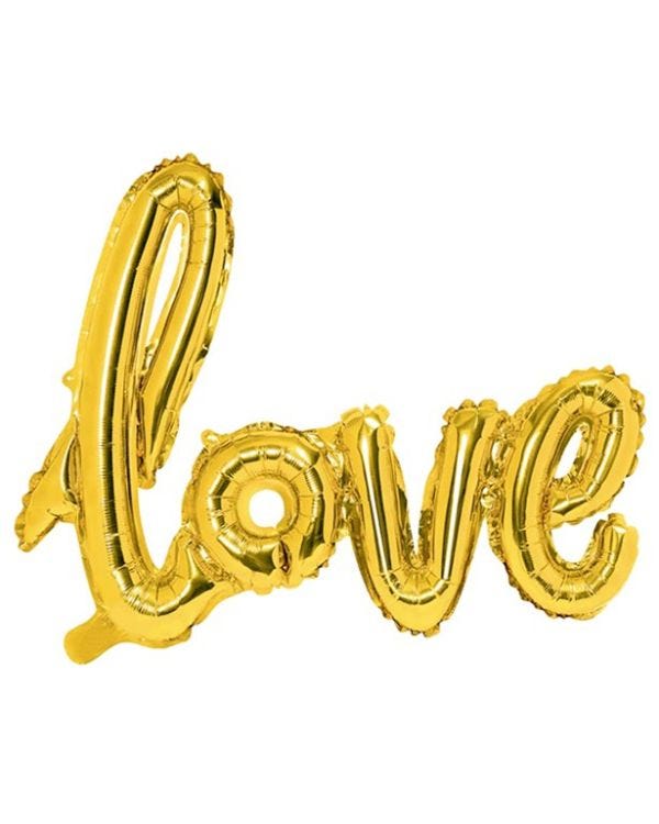 Gold Love Balloon - 28&quot; Foil