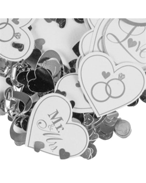 &#039;I Do&#039; White and Silver Wedding Confetti