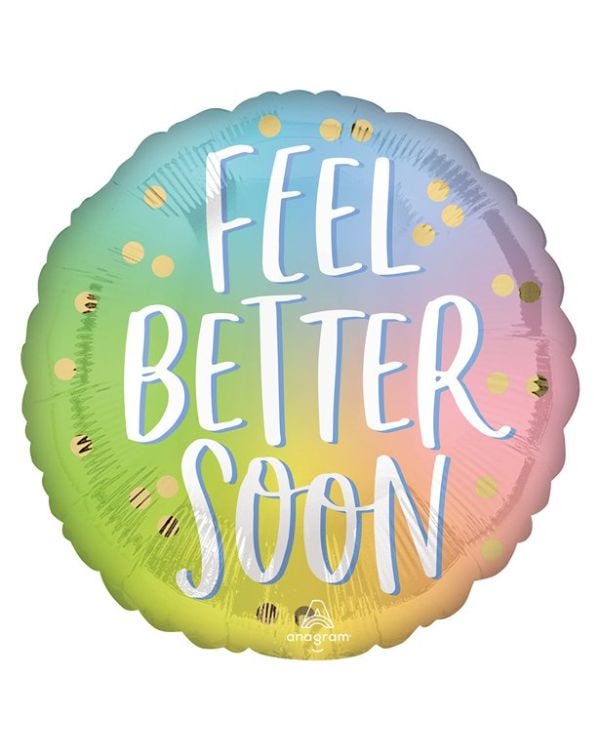 Feel Better Soon Ombre Balloon - 18&quot; Foil