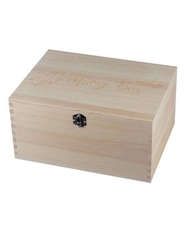 Baby In Bloom Wooden Keepsake Memory Box