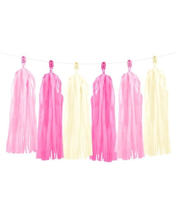 Pink Mix Tassel Garland Decoration - 1.5m
