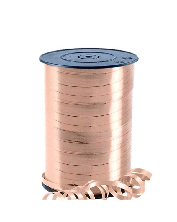 Rose Gold Metallic Curling Balloon Ribbon - 230m