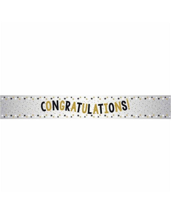 Congratulations Metallic Foil Banner