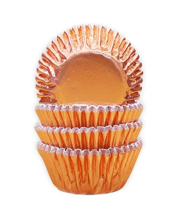 Rose Gold Foil Mini Cake Cases - 2.5cm (60pk)