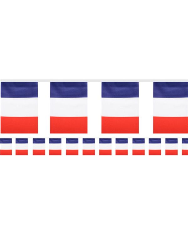 French Flag Polyester Bunting - 6m