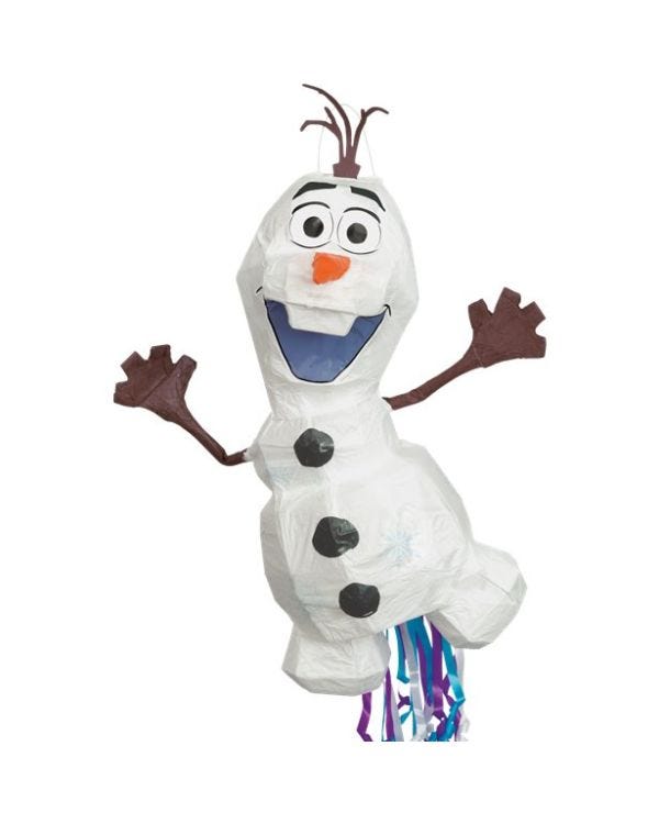 Disney Frozen Olaf Pull Piñata - 56cm x 33cm