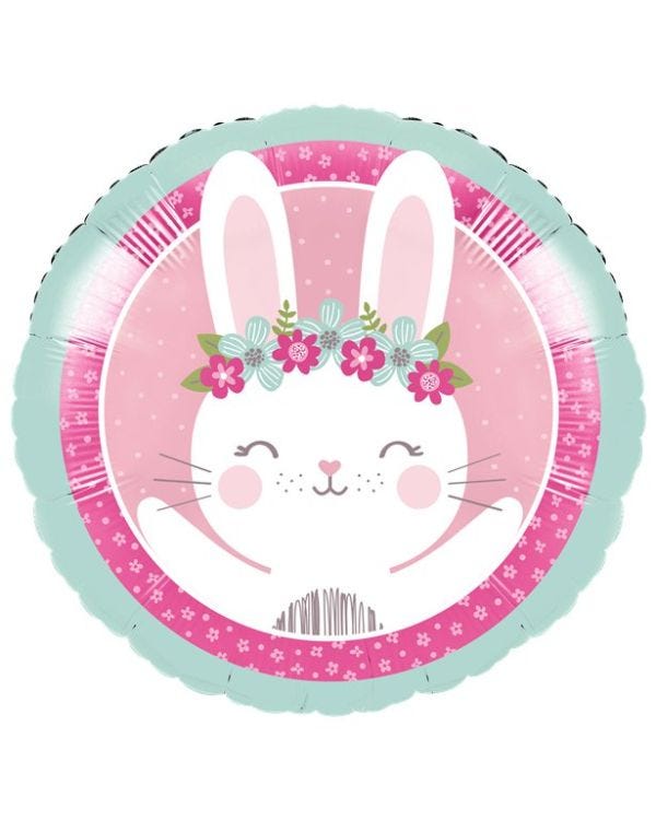 Birthday Bunny Metallic Foil Balloon - 18&quot;