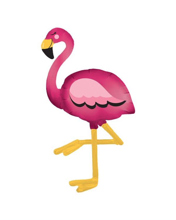 Flamingo Airwalker Balloon - 68&quot; Foil
