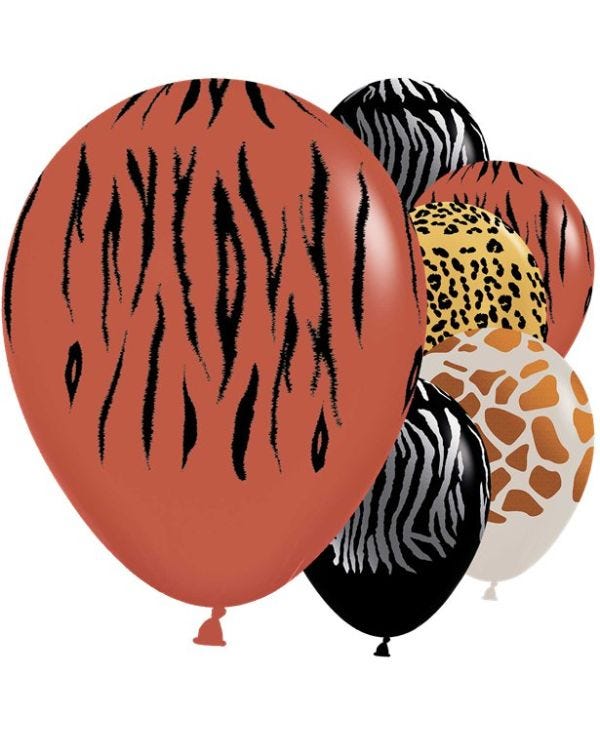 Animal Print Assorted Sempertex Latex Balloons - 5&quot; (50pk)