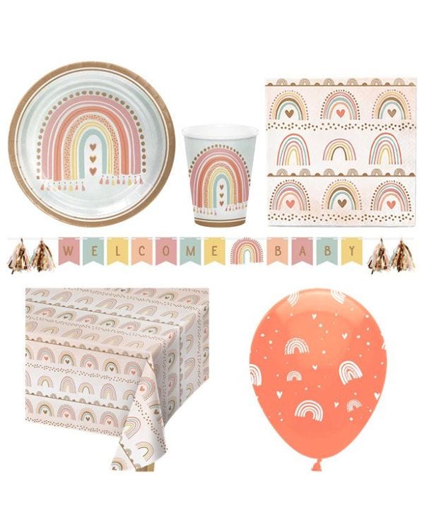 Boho Rainbow - Deluxe Party Pack for 8