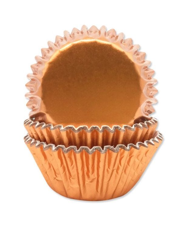 Rose Gold Foil Cupcake Cases - 5cm (45pk)