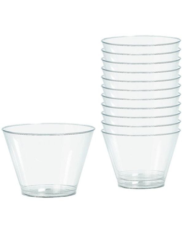 Clear Plastic Tumbler Glasses - 255ml (20pk)
