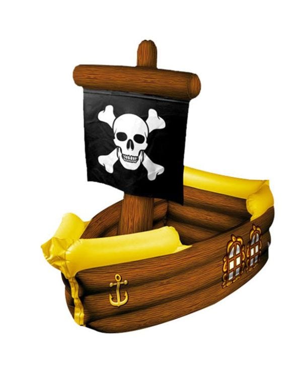 Inflatable Pirate Ship Drinks Cooler - 1.04m