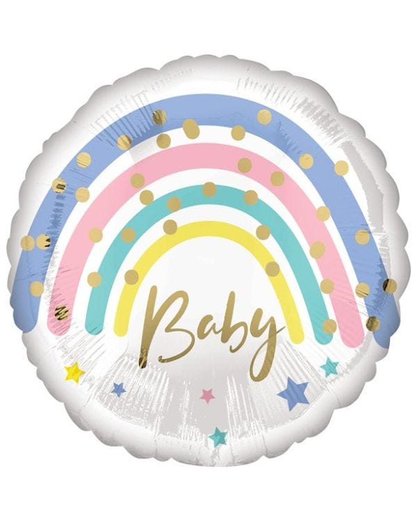Pastel Rainbow Baby Balloon - 18&quot; Foil