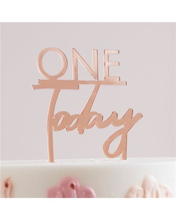 One Today Rose Gold Cake Topper