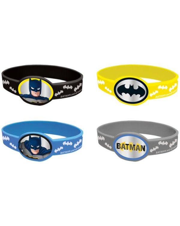 Batman Stretchy Bracelets (4pk)