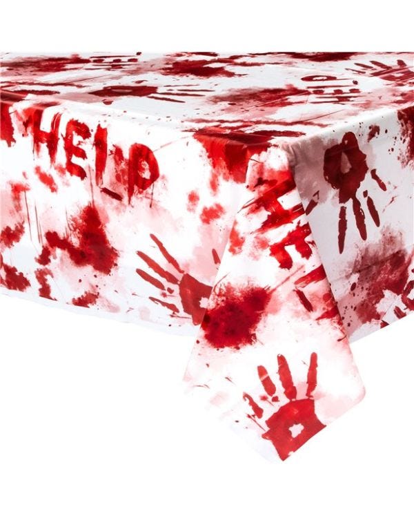 Bloody Plastic Tablecover - 1.4m x 2.6m