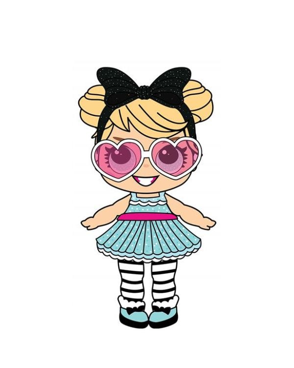 Mini Doll with Large Eyes &amp; Shades Cardboard Cutout - 86cm x 47cm