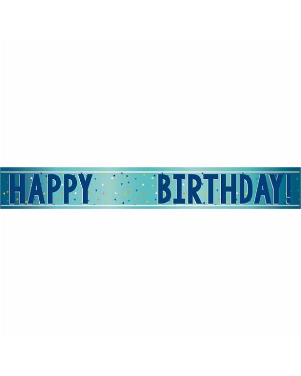 Happy Birthday Blue Age an Age Foil Banner