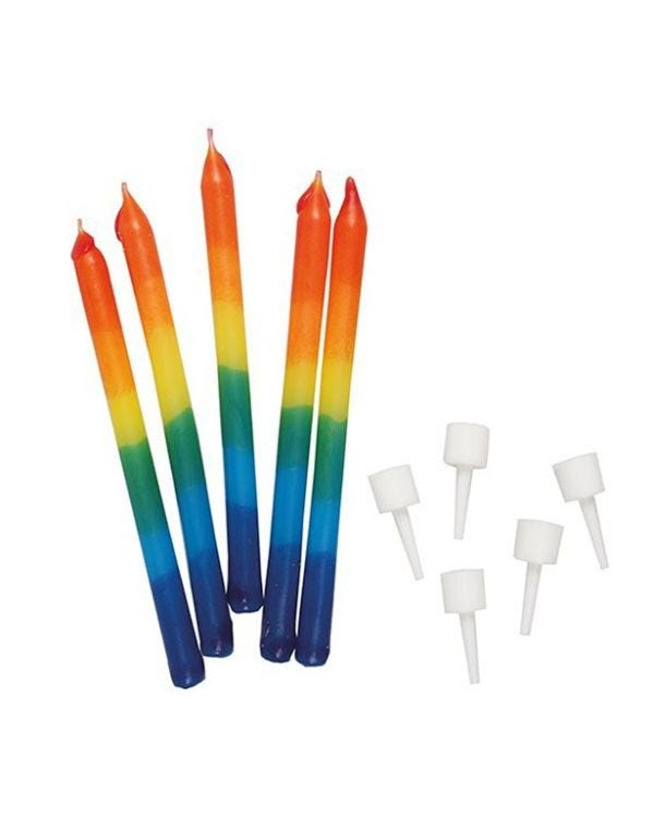 Rainbow Ombre Candles - 10cm (12pk)
