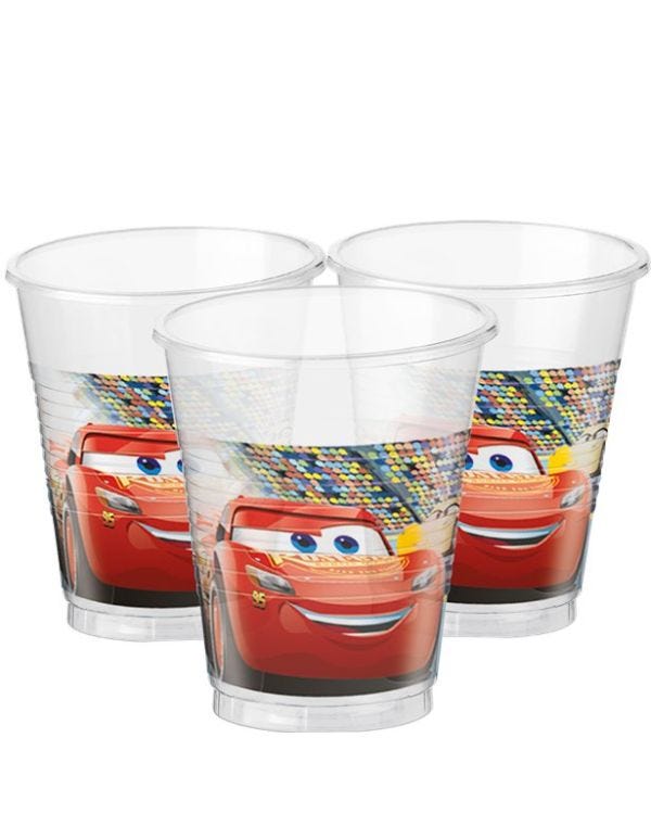 Disney Cars 3 Plastic Cups - 200ml (8pk)