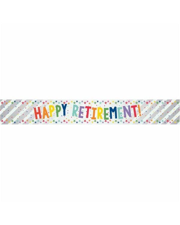 Happy Retirement Foil Banner