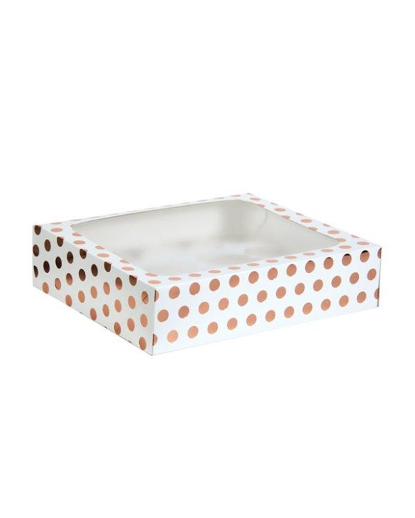 Rose Gold Cake Box for 12 Cupcakes