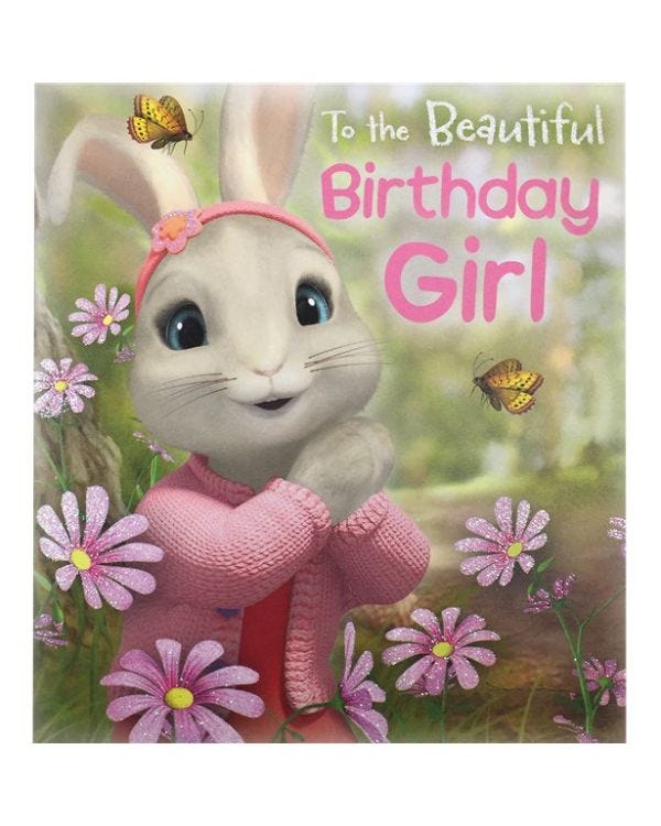Peter Rabbit &#039;Birthday Girl&#039; Activity Birthday Card