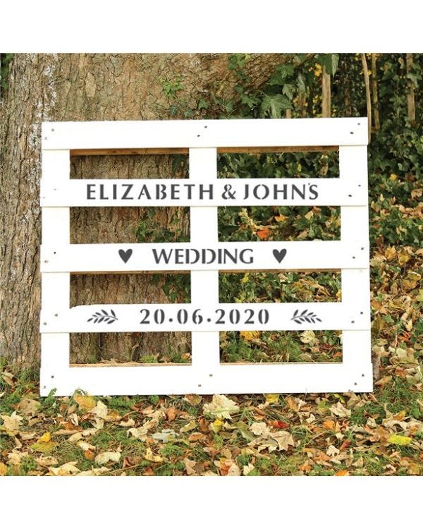 Wedding Alphabet &amp; Numbers Stencil Kit