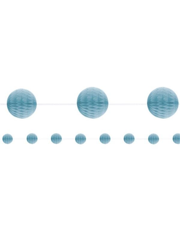Baby Blue Honeycomb Garland Decoration - 2.1m