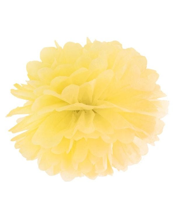 Yellow Pom Pom Decoration - 25cm