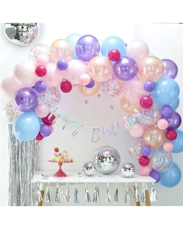 Pastel Balloon Arch - 80 Balloons