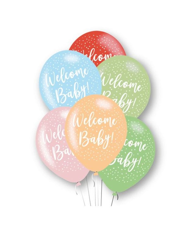 Welcome Baby Latex Balloons - 11&quot; (6pk)