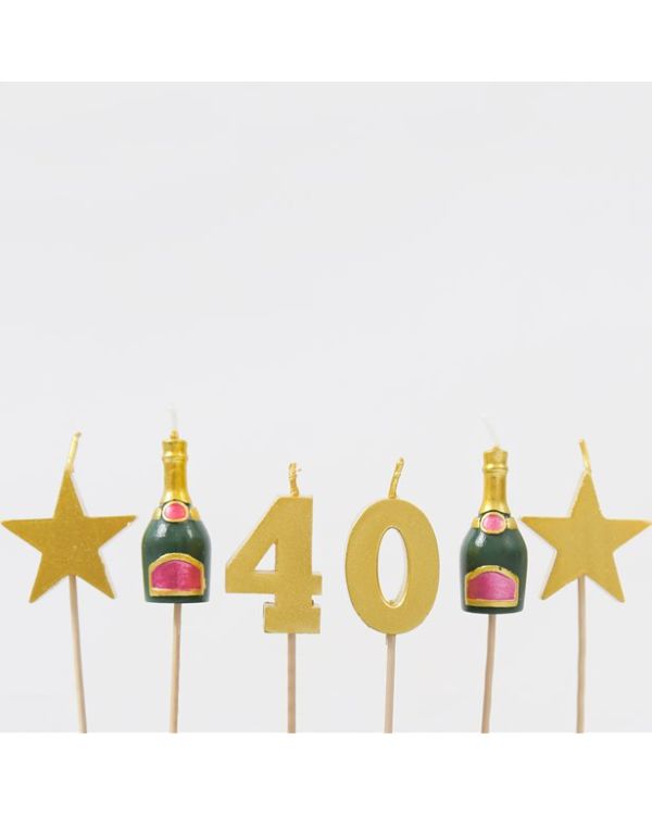Celebration Number 40 Candles - 3.5cm