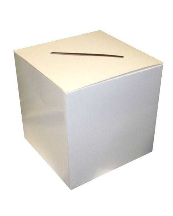 White Wedding Card Box