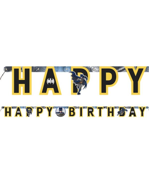 Batman &#039;Happy Birthday&#039; Paper Banner - 1.75m