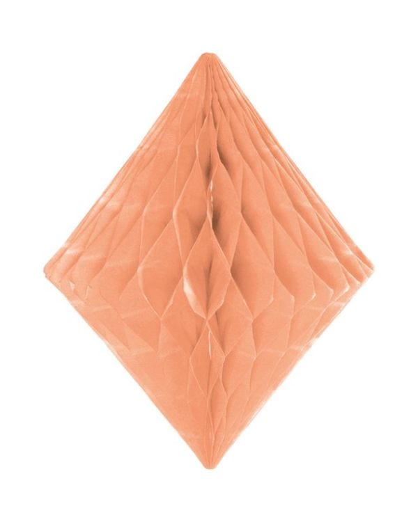 Orange Honeycomb Diamond Decoration - 30cm
