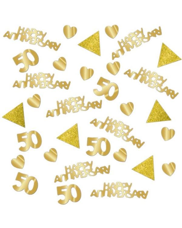 50th Gold Wedding Anniversary Confetti (34g pack)