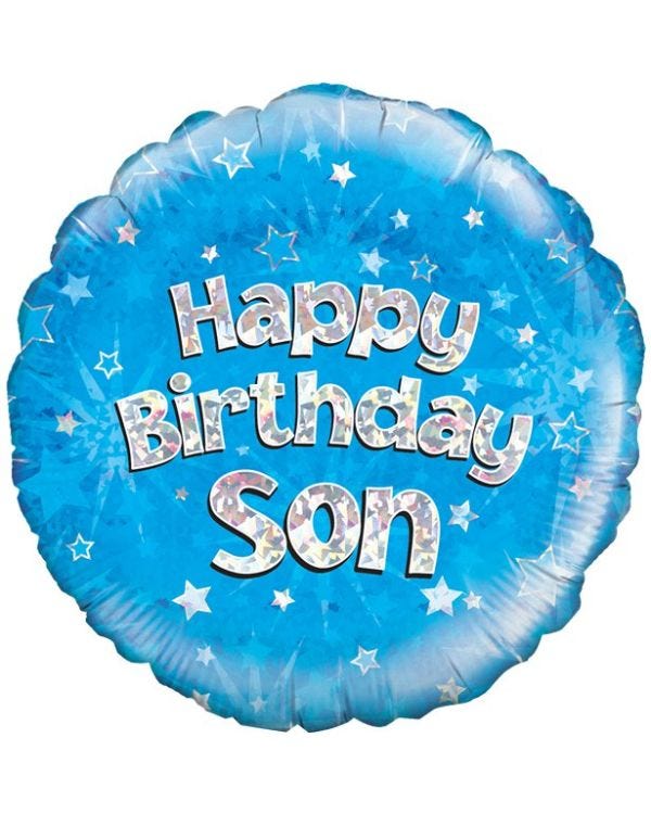 Happy Birthday Son Blue Balloon - 18&quot; Foil