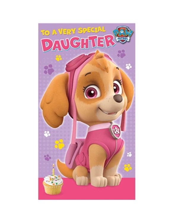 Paw Patrol Daughter Birthday Card