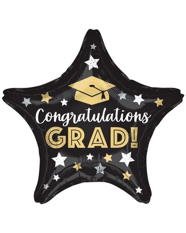 Congratulations Grad Star Foil Balloon - 18&quot;