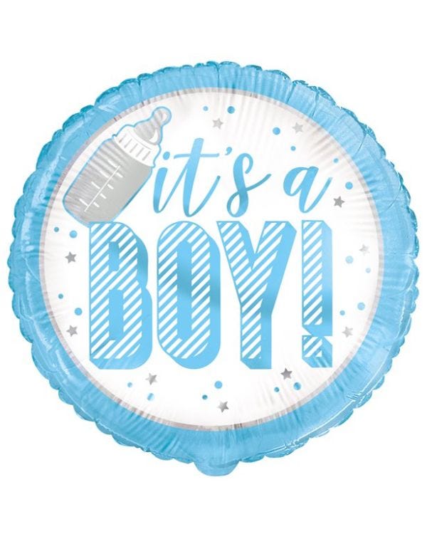 It&#039;s A Boy Blue Foil Balloon - 18&quot;