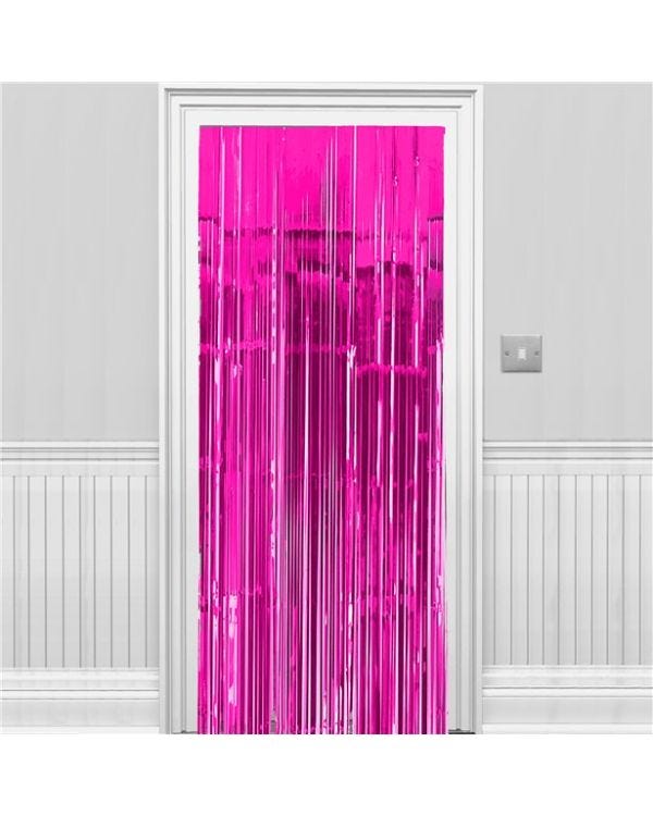 Bright Pink Foil Curtain - 2.4m