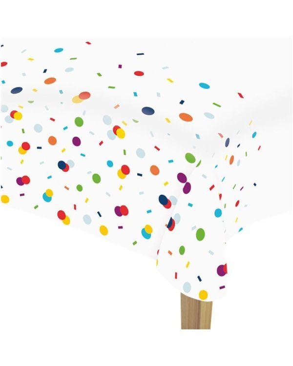 Confetti Birthday Paper Tablecover - 1.15m x 1.75m 