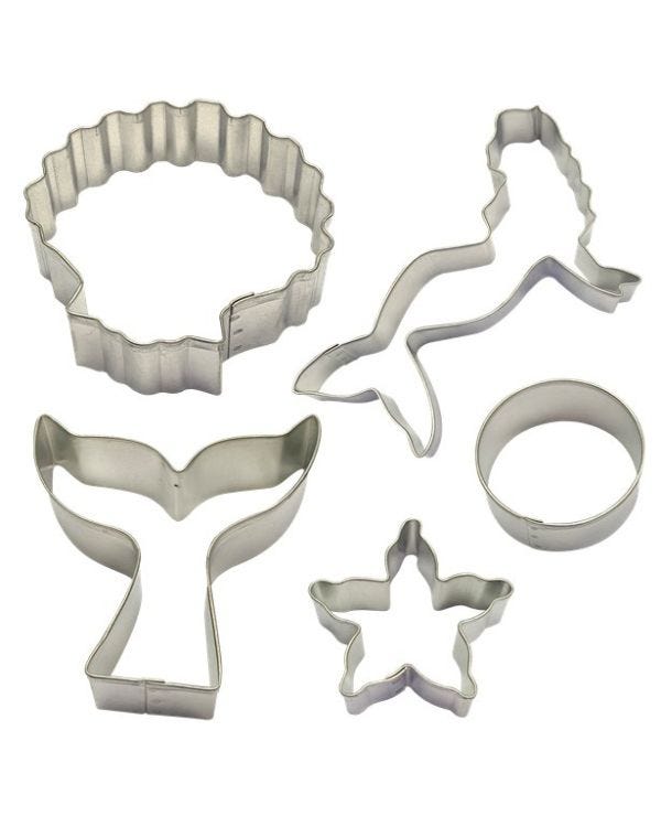 Mermaid Cookie Cutter Decorating Kit (5pk)