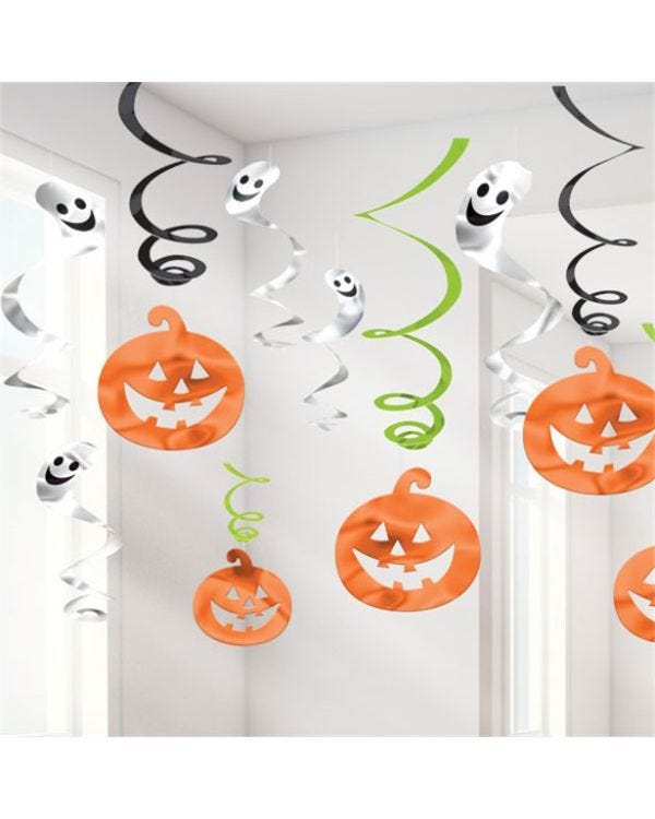 Value Halloween Family Friendly Swirls - 60cm (12pk)
